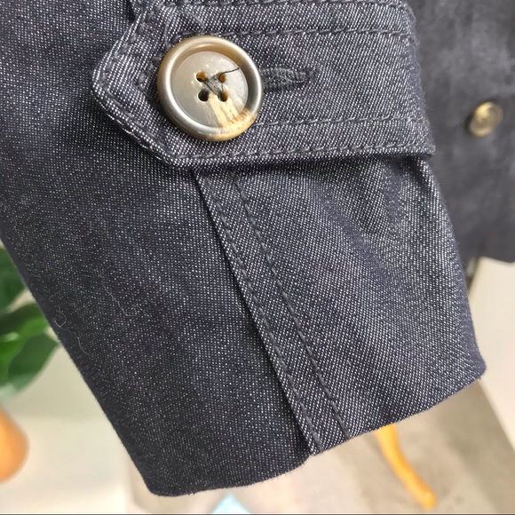 GAP 1969 Short trench coat, size S, denim blue. - Picture 9 of 13